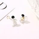 Creative Astronaut Star Irregular Stud Earrings Women Alloy Jewelry Gift