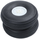 3.5 Inch RC Airplane Black PU Tire Wheel With Beige Plastic Hub Super Light