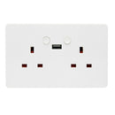 Voice Control Socket Panel Wifi Adapter Dual Usb Uk Plug Switch Wall Socket