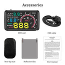 Multi-Function Car 5.5 Inch Hud Head Up Display Speeding Fuel Warning Winds
