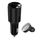 2 in 1 Wireless Bluetooth Stereo Earbud In-ear Earphone+ USB Car Charger