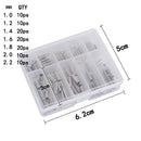 100pcs/set stainless steel fishing line crimp sleeve copper tube 1.0mm-2.2mm FT