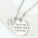 Personalized Engraved DIY Stainless Steel Custom Name Letters Pendanted Necklace