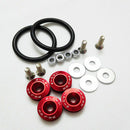 1-Set JDM Universal Quick Release Fasteners Red Kit Fit For Bumper & Trunk Hatch