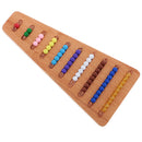 Montessori Bead Bar 1-10 Bead Stair with Tray + 10Pc 10 Beads Math Teaching