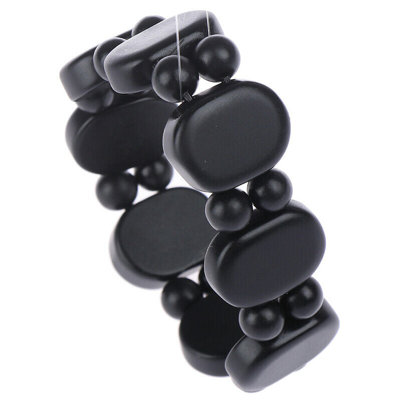 Hand Bracelet Natural Bianshi Beads Black stone Needle Women Men charm fash J Kw