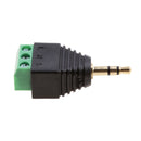 5x 3.5mm 3 Pole Stereo Audio Vedio Male to 3 Screw Terminal Female Adapter