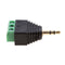 5x 3.5mm 3 Pole Stereo Audio Vedio Male to 3 Screw Terminal Female Adapter