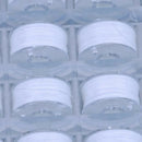 25 Grid Spool White Sewing Thread Plastic Bobbin Sewing Thread Embroidery C
