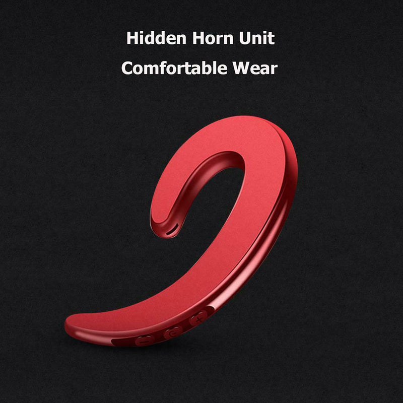 Y-12 Wireless Bluetooth Earphone Bone Conduction Earhook Headphone (Red)