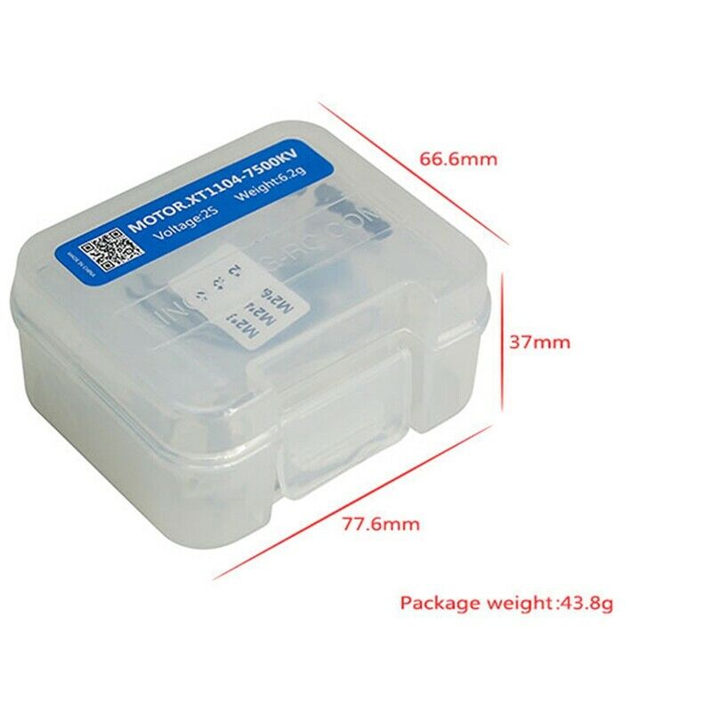1 Pcs XT1104 7500kv Mini Brushless Motor KV7500 Kit Motor for KINGKONG RC M S2G4