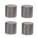 4 Piece Black Metal Speed Control Knobs Volumes Tones - Electric Guitar Parts