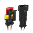 10Pcs 2Pin Way Car Waterproof Male Female Electrical Connector Plug Wire Ki