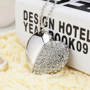 Jewelry Crystal Heart with Pendant Chain USB Flash Drive 2.0 Necklace Memor C4G2