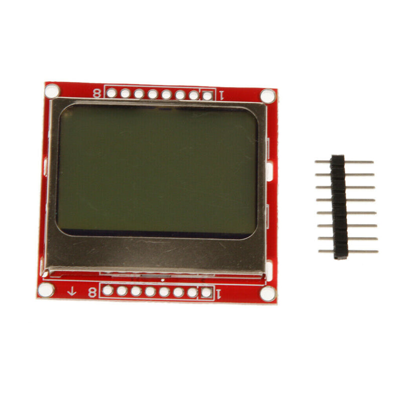 Metal 84x48 LCD Module Red LED Background Display Adapter Board For Nokia 5110