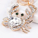 New Creative Rhinestone Crab Crystal Keychain Design Key chain Gift A6W4