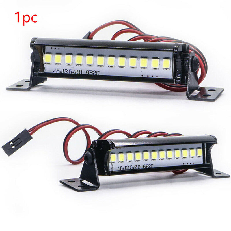 Super Bright 12LED Light Bar Roof Lamp Accessories for TRX4 SC0 KM2 RC Crawler