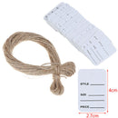100Pcs Merchandise Display Price Tags Jewelry Price Tags With String 20m ME
