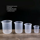 Set of 4 Measuring Cup Labs Plastic Graduated Beakers 50ml 150ml 250ml 500m E9S5