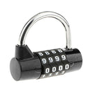 4 Digit Combination Travel Suitcase Luggage Bag Lock Padlock Black
