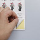 60PCS Thankyou Flowers Paper Baking Cake Seal Label Hand Made Gift Stickers