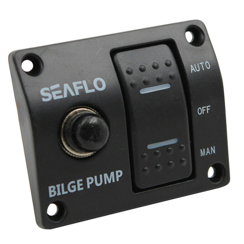 2pcs SEAFLO 3-Way Bilge Pump Switch Panel Automatic/Manual w/ Built-in fuse