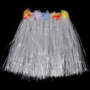Short Hawaiian Grass Hula Skirt Luau with Flowers Fancy Dress Costume Acces