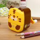Panda&Tiger Cartoon Hand Manual Rotating Pencil Sharpener for Office School Kids