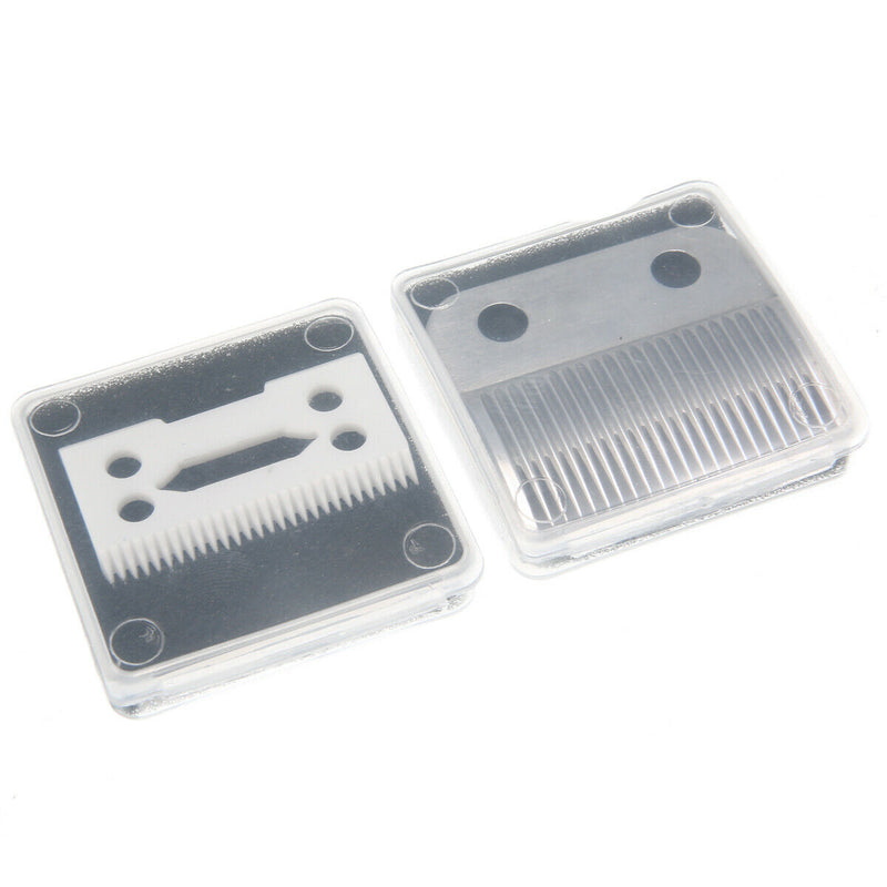 2pcs Ceramic Blade Cutter + Metal Bottom Replacement For Wahl Shear Clipper