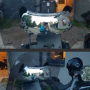 Motorcycle Windshield Rear View Mirror 180 Wide Angle Safety Full Rearview A