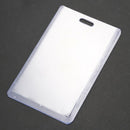 Vertical Business ID Badge Card Holder, 10 Pcs, Gray Clear M2P8