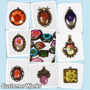 64-Pieces Pendant Set,16Pcs Oval Pendant Trays And 16Pcs Round Bezels With