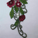 New polyester water soluble embroidery color collar flower lace