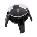 Solar Powered 360 Degree Jewelry Rotating Display Stand Turn Table LED Ligh