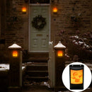 Waterproof 91 LED Solar Wall Flame Lamp Halloween Christmas Outdoor Decor