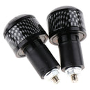1 Pair Motorcycle Handlebar Grips Handle Bar Cap End Plugs - Black