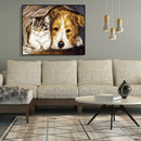 DIY Digital Oil Painting By Numbers Staying Dog Cat Acrylic Animal Picture A