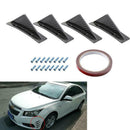 Universal Carbon Fiber Car Bumper Shark Fin Splitter Diffuser Spoiler Lip-AU