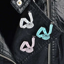 Women Bohemian Measuring Tape Sizing Tool Brooch Badge Collar Pins Lovely WhW6Y8