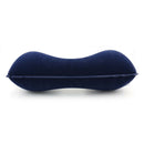 Inflatable U Shaped Pillow Car Head Neck Rest Air Cushion for Travel Navy A
