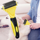 Double Sided Pet Dematting Comb | Stainless Steel Grooming Brush for Small,