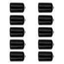 10Pcs Pool Billiard Snooker Stick Cue Tip Rubber Protector Saver Sleeve Black