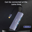 Aluminum Alloy Type-C HUB 4K HDMI 3 USB 3.0 4 in 1 Adapter for Laptop PC  A
