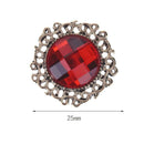 20pcs Mixed Color Retro Round Rhinestone Button DIY Clothing Accessories