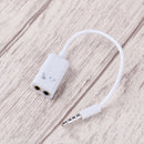 3.5mm mic audio jack to headphone microphone y splitter cable converter SP