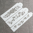 3PCS Tree Vine Leaves Fondant Cake Stencil Mould Border Lace Decor Sugarcraft ME