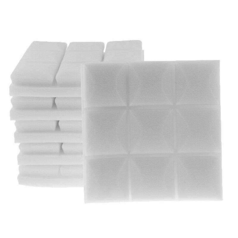 12x 2" X 10" X 10" Acoustic Foam Panels Soundproof Padding Mushroom Design