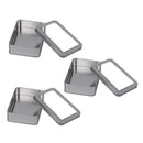 3x Rectangle Tin Storage with Window Lids Small Parts Beads Storage Case Box