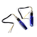 1x motorcycle turn signal light led indicator universal blinker flasher blueS,a