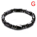 Hematite Stone Magnetic Bracelet Beads Health Care Stretch Jewelry BX